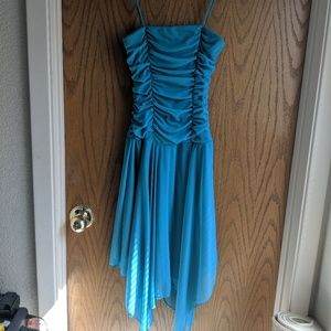 XOXO blue ruche dress S